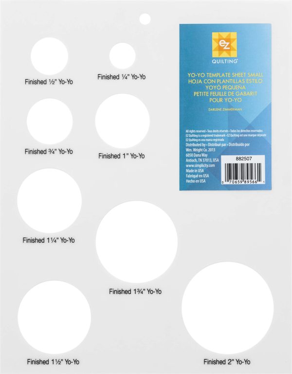 EZ YO-YO TEMPLATE SHEET SMALL