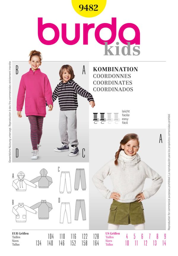 Burda Kids B9482 Coordinates Sewing Pattern