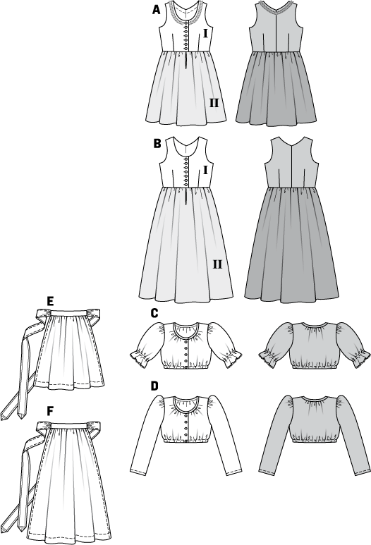 Burda B9509 Dirndl Dress Sewing Pattern