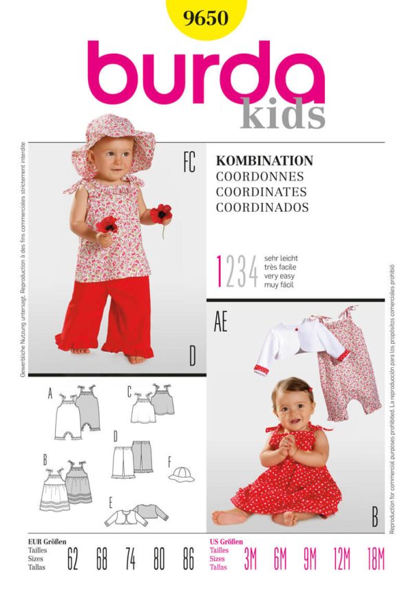 Burda B9650 Coordinates Sewing Pattern