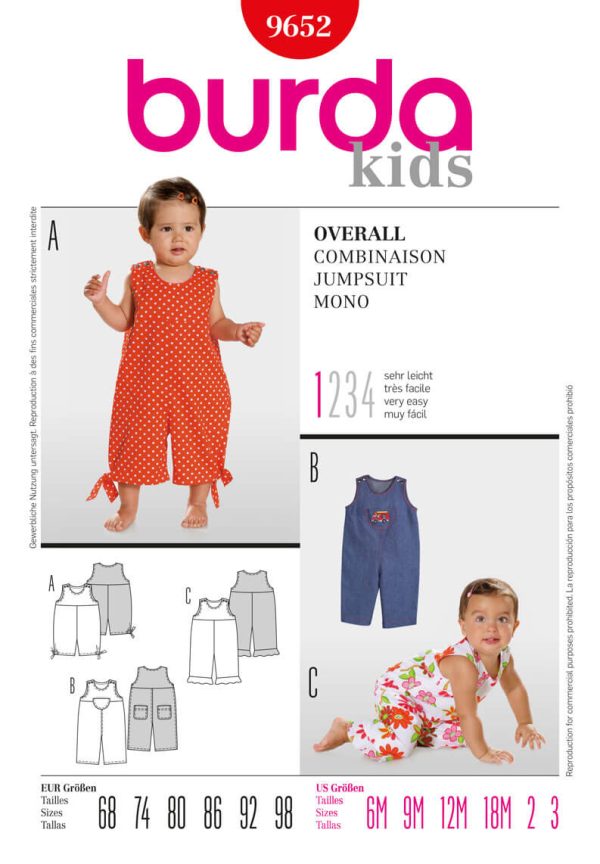 Burda B9652 Jumpsuit Sewing Pattern