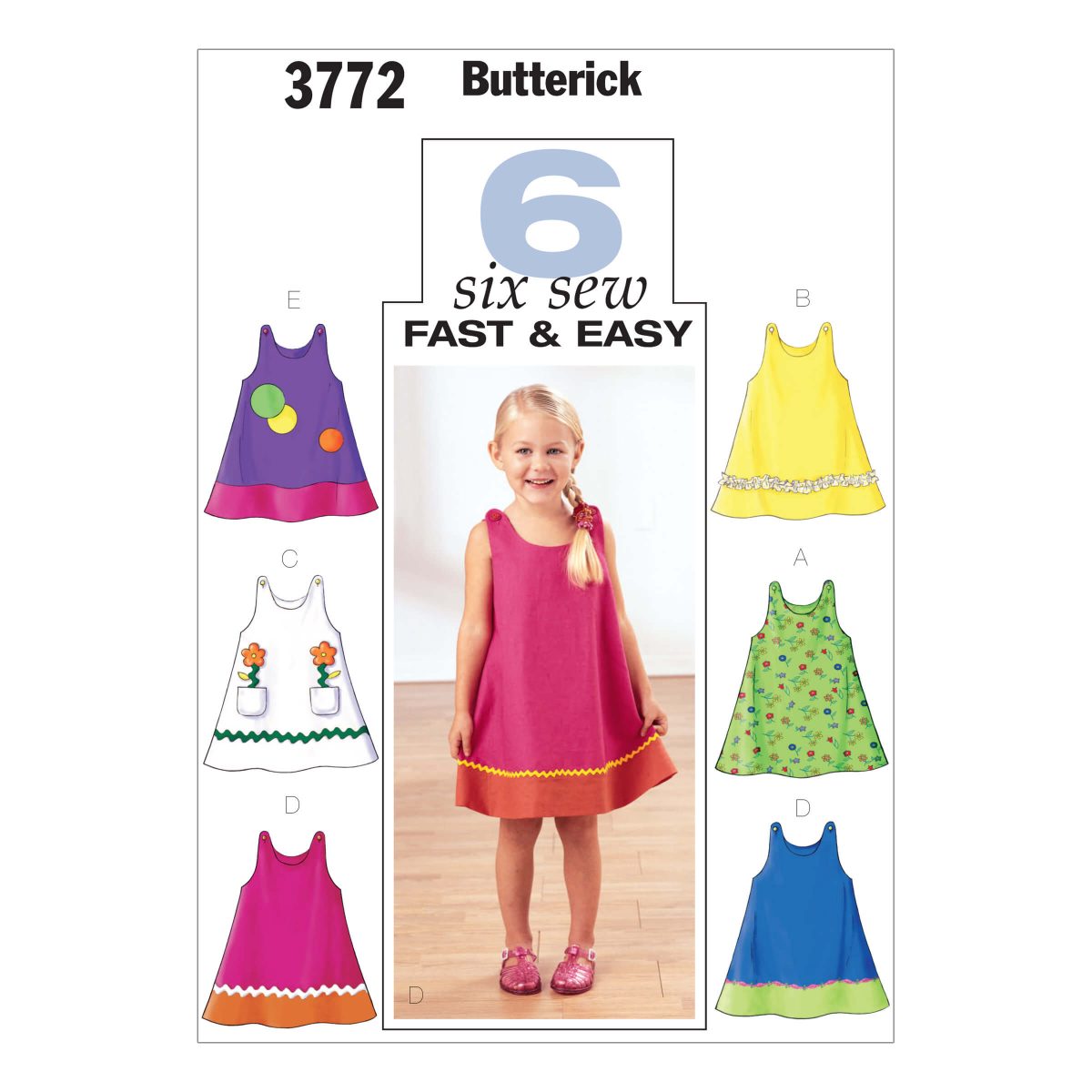 Butterick Sewing Pattern B3772 Toddlers' & Children's Dress