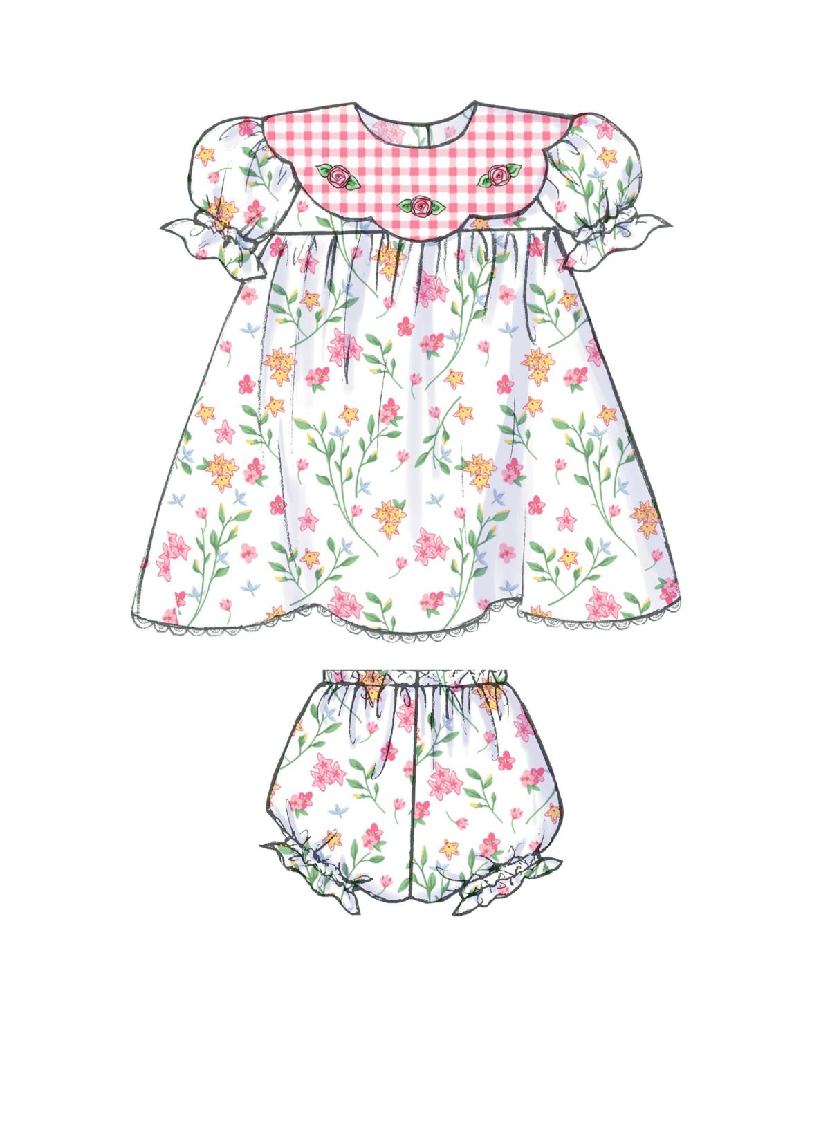 Butterick Sewing Pattern B4110 Infants' Dress, Panties, Jumpsuit and Hat