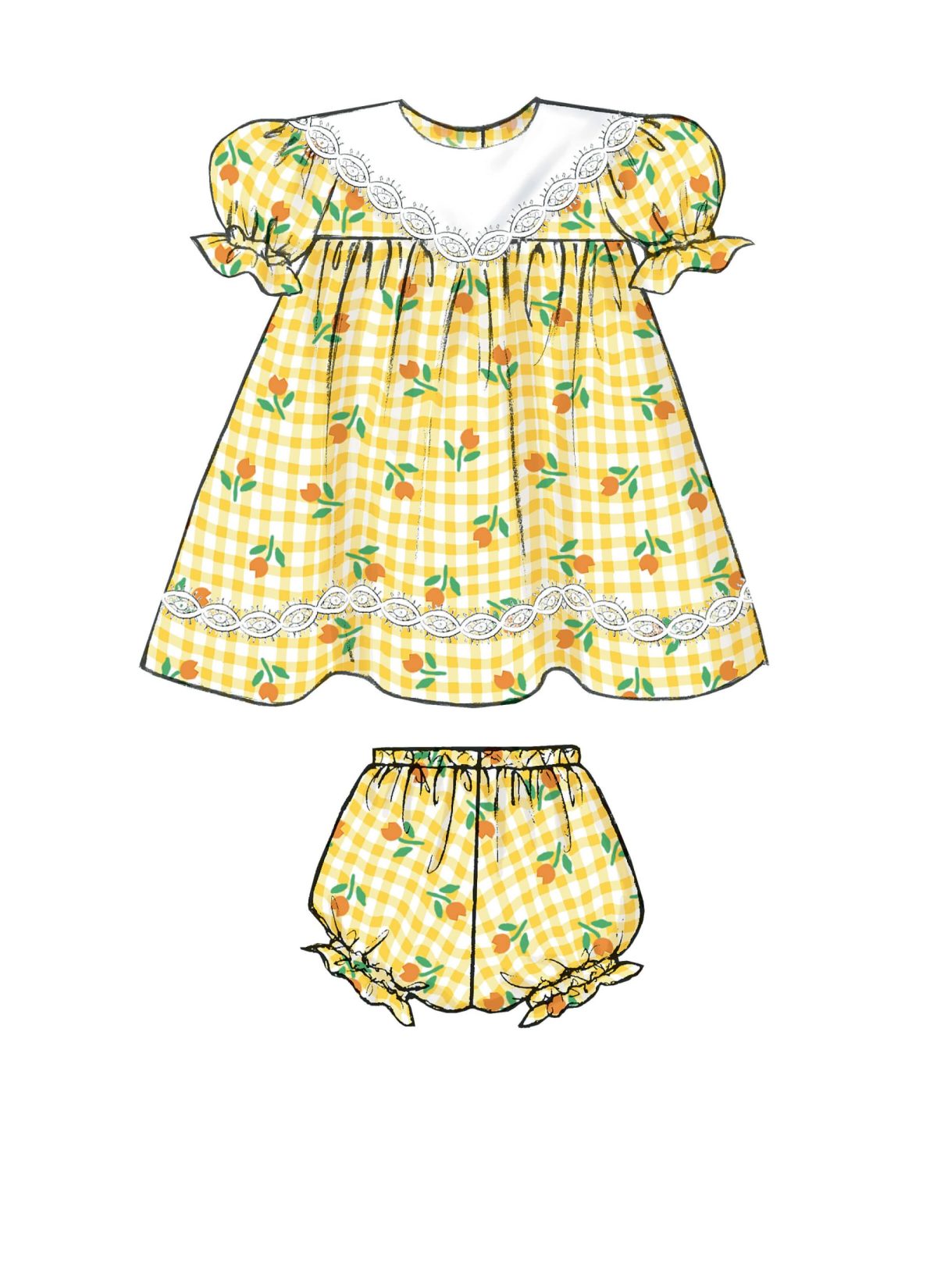 Butterick Sewing Pattern B4110 Infants' Dress, Panties, Jumpsuit and Hat