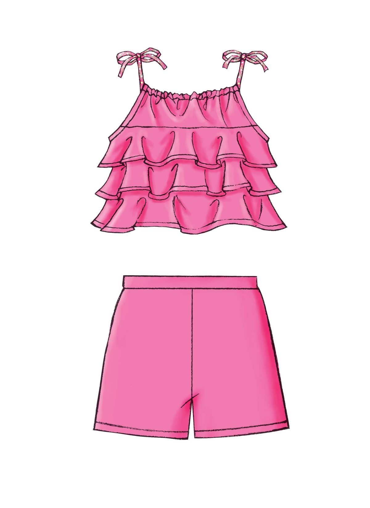 Butterick Sewing Pattern B4503 Children's/Girls' Top, Skort and Shorts