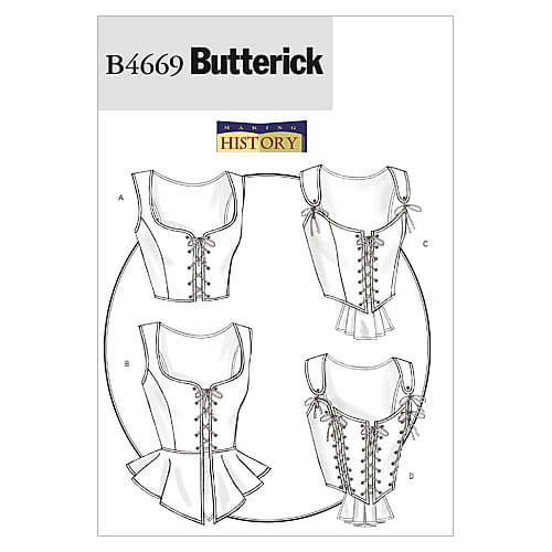 Butterick Sewing Pattern B4669 Misses' Corset