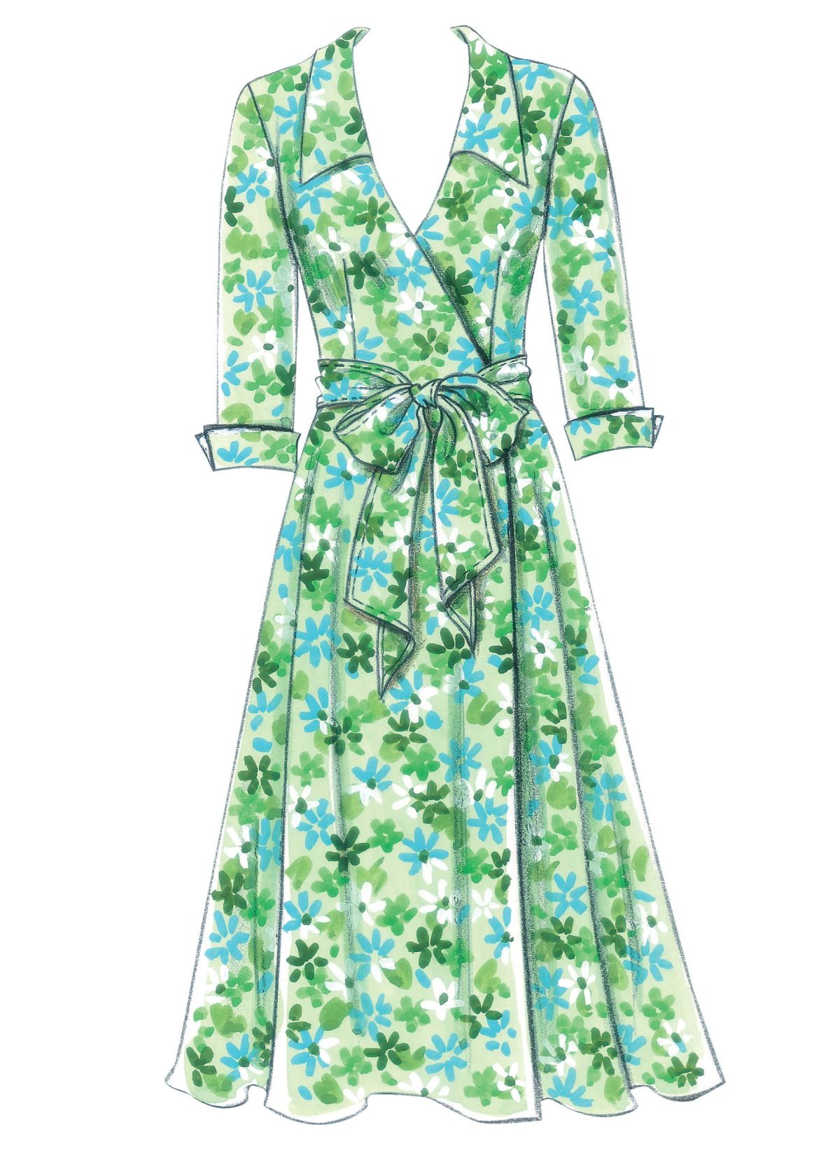 Butterick Sewing Pattern B5030 Misses' Dress, Belt and Sash