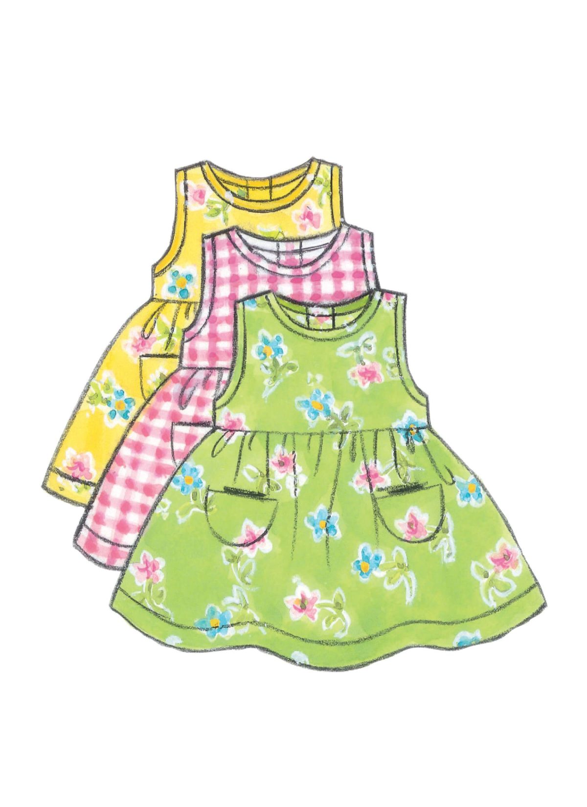 Butterick Sewing Pattern B5624 Infants' Dress, Jumper, Romper, Jumpsuit, Panties, Hat and Bag