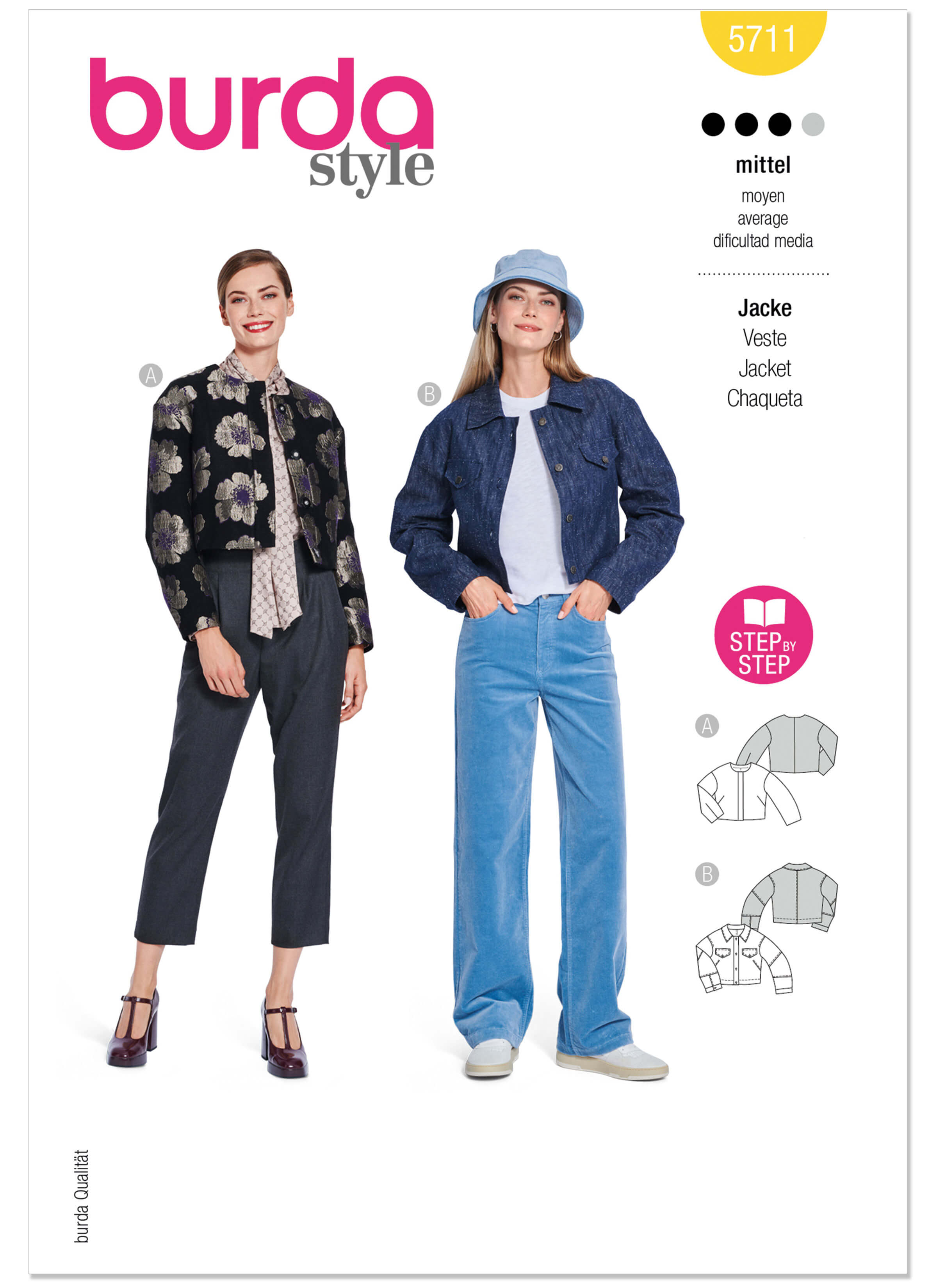 Burda Style Sewing Pattern 5711 Misses' Jackets