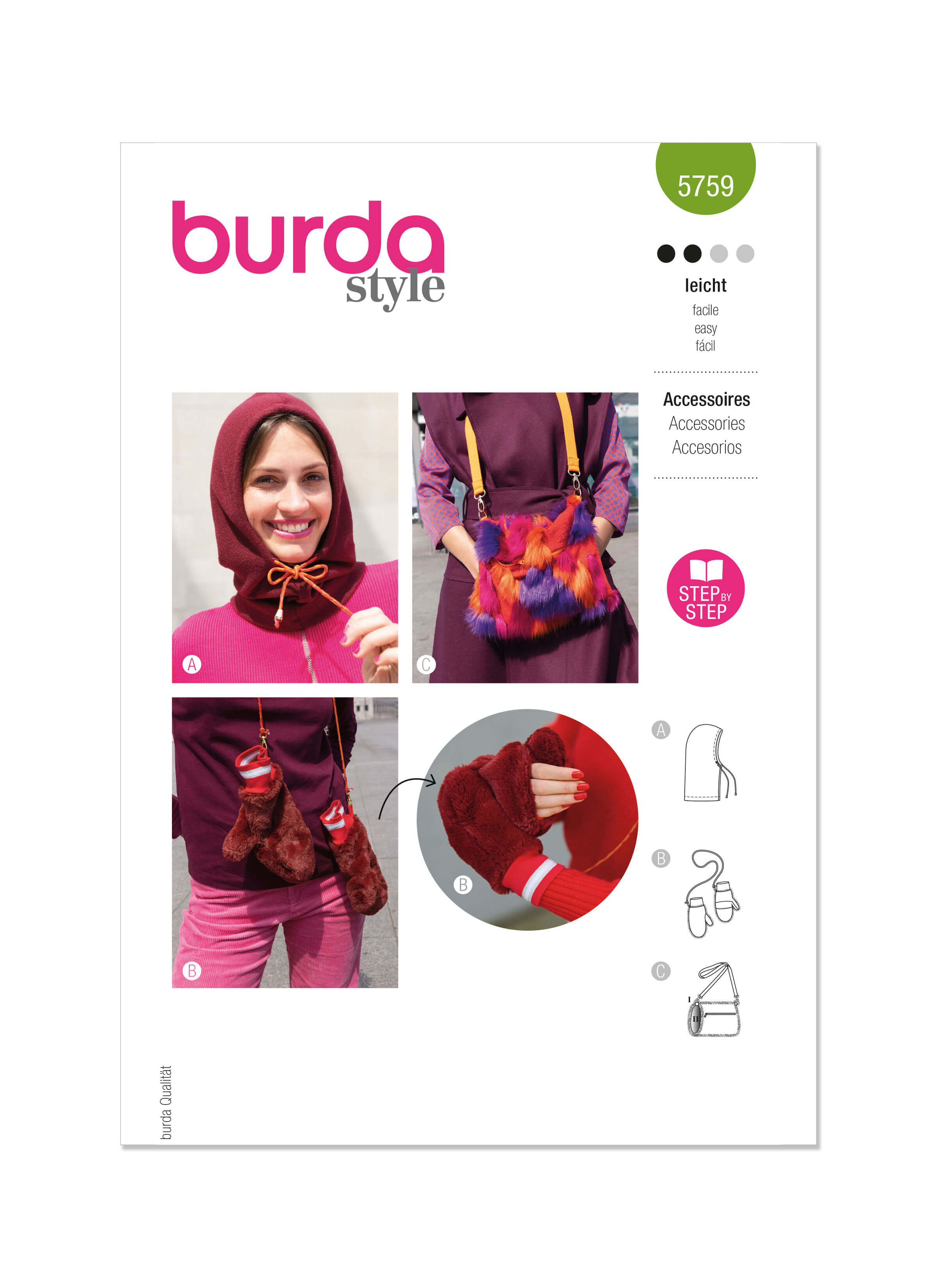 Burda Style Pattern 5759 Accessories