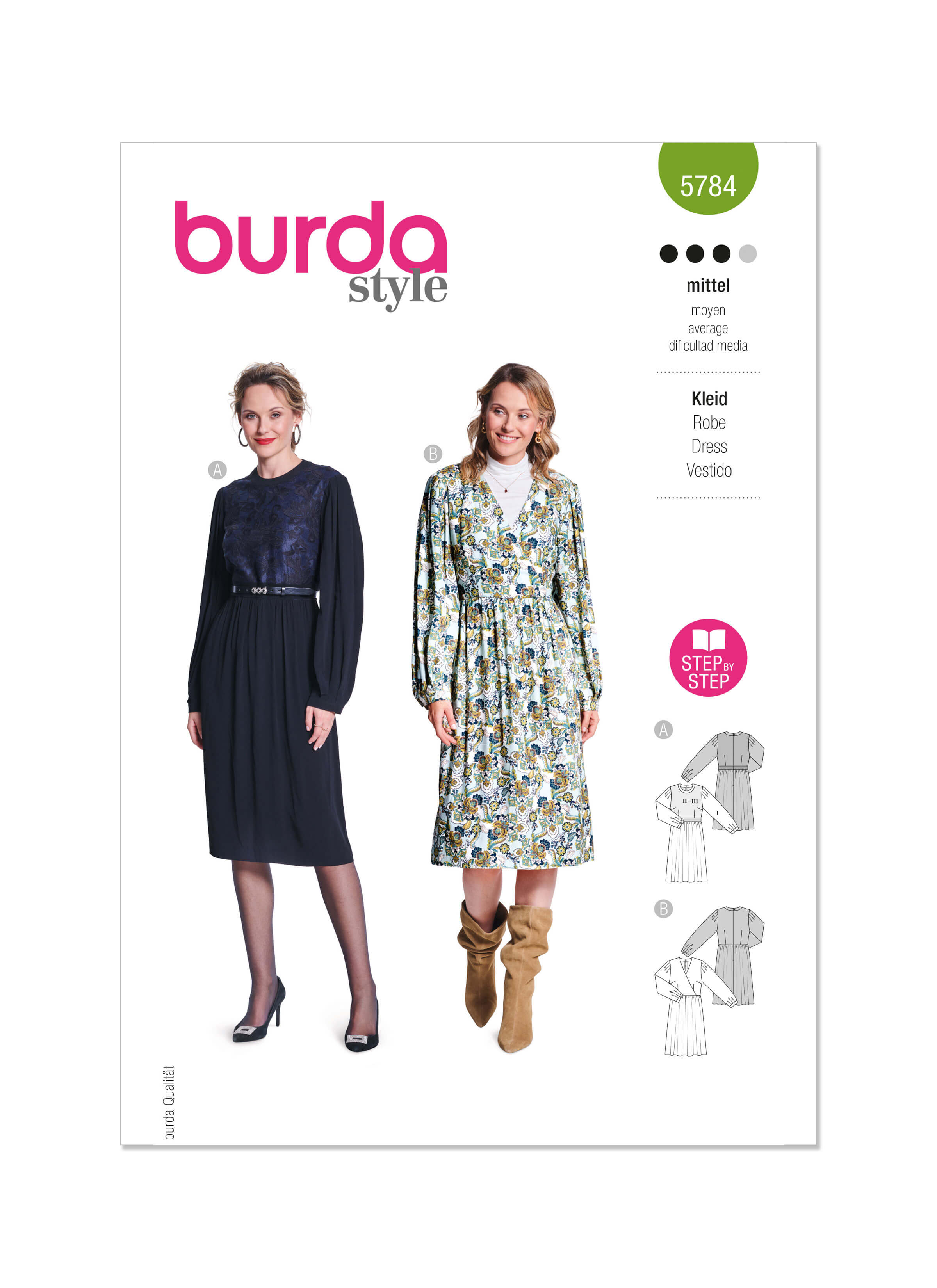 Burda Style Pattern 5784 Misses' Dress