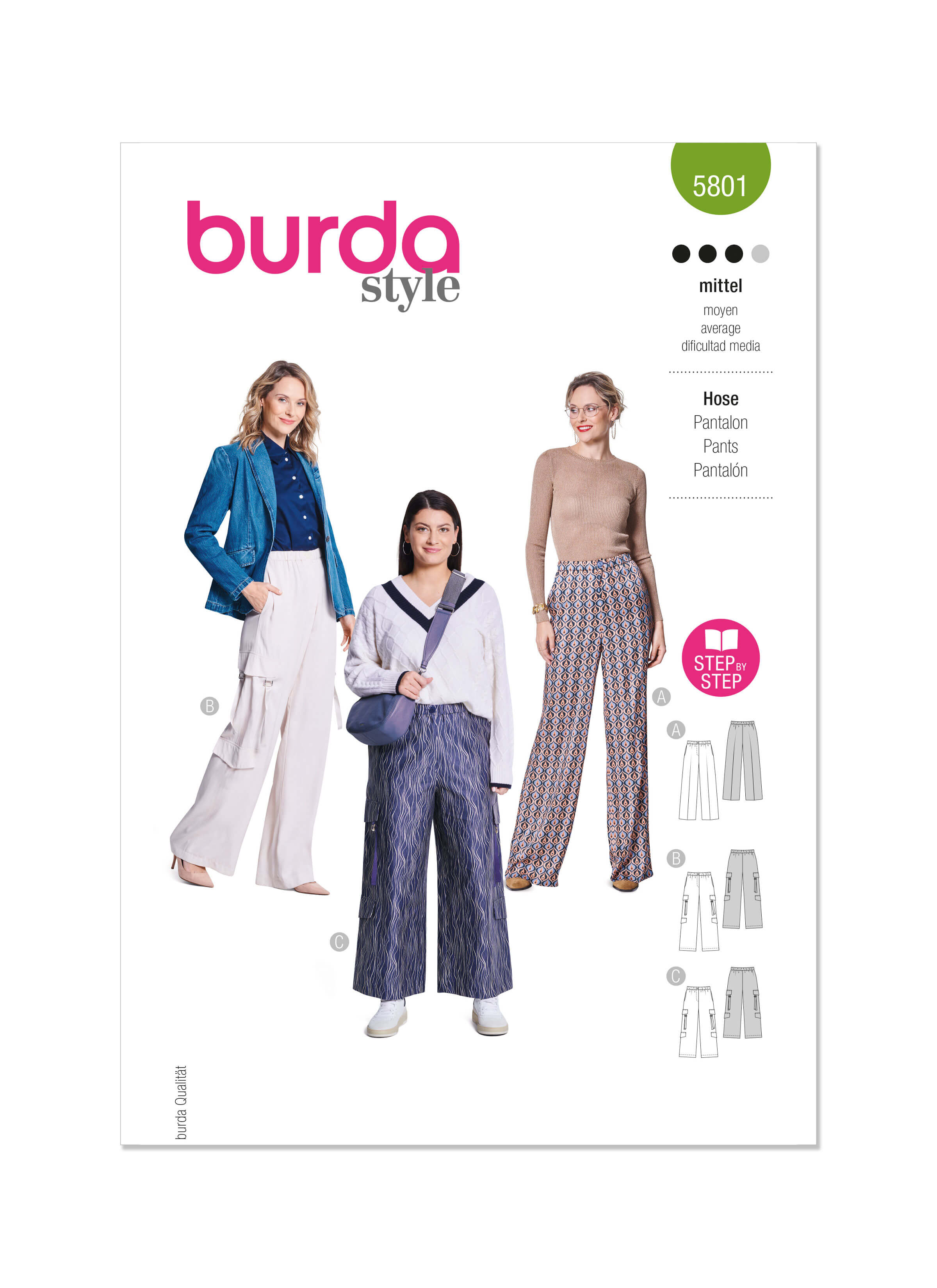 Burda Style Pattern 5801 Misses' Trouser Pants