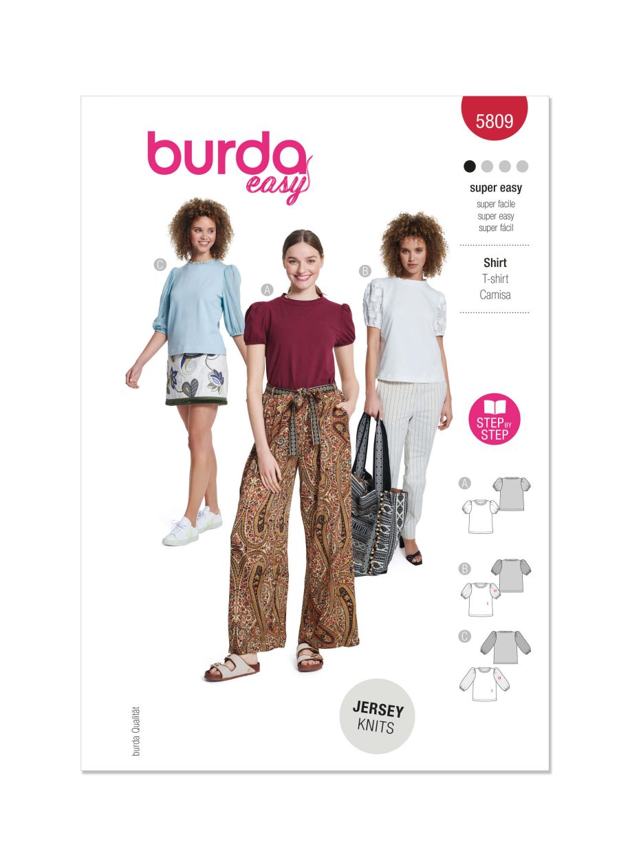 Burda Style Pattern 5809 Misses' Tee-Shirt