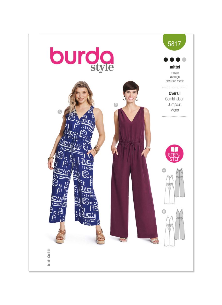 Burda Style Pattern 5817 Misses' Jumpsuits