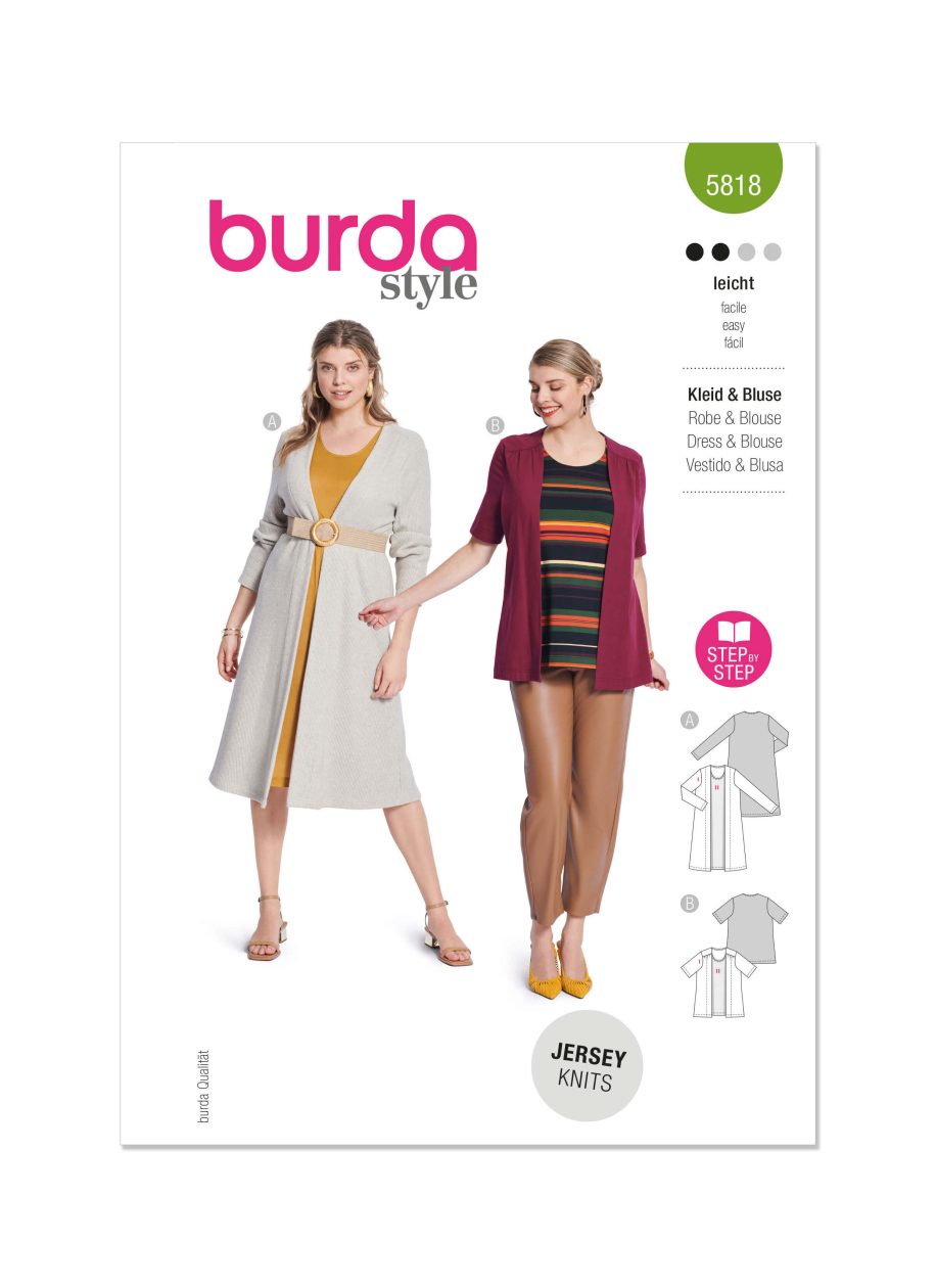 Burda Style Pattern 5818 Misses' Dress & Top