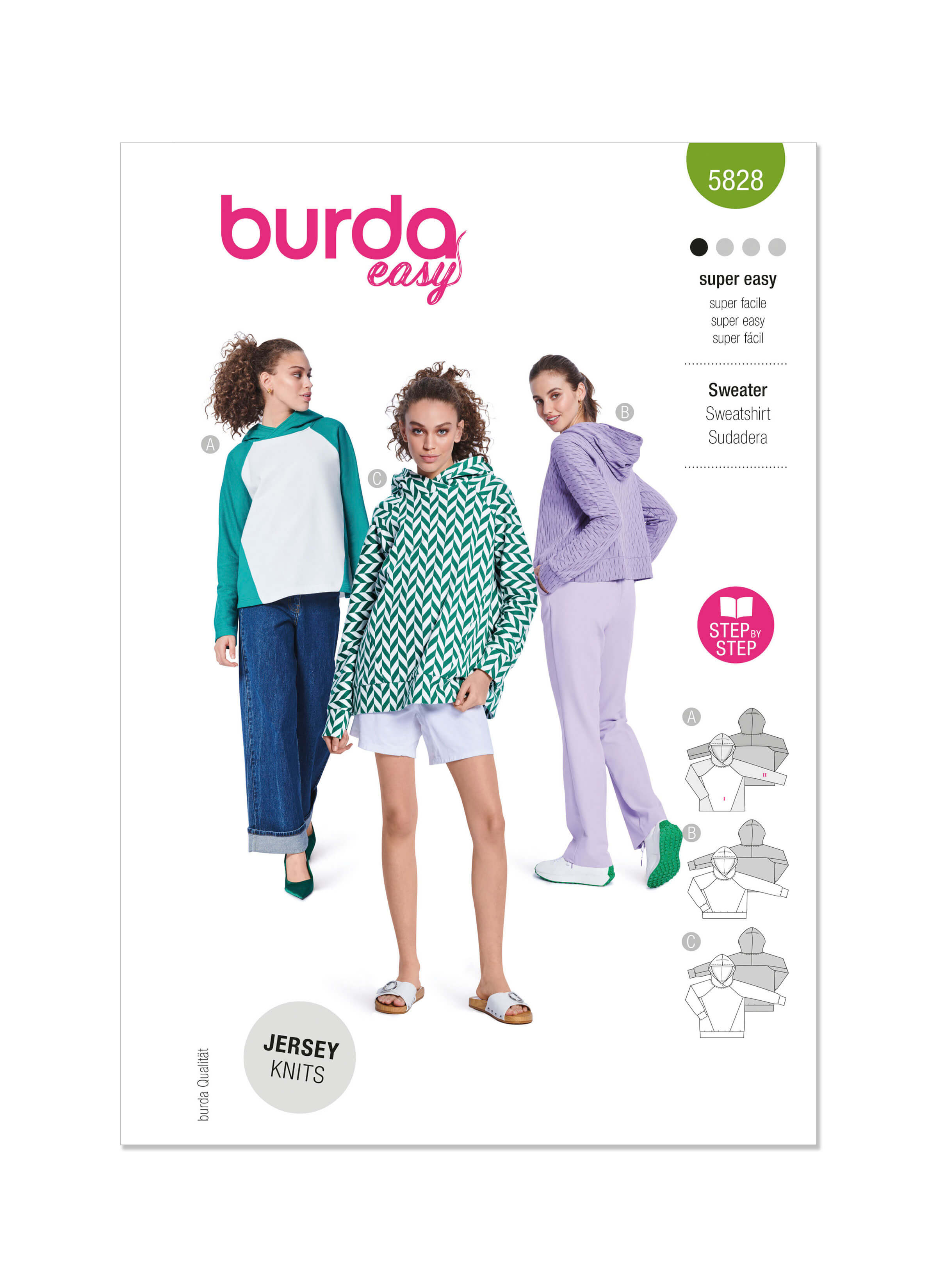 Burda Style Pattern 5828 Misses' Hoodie