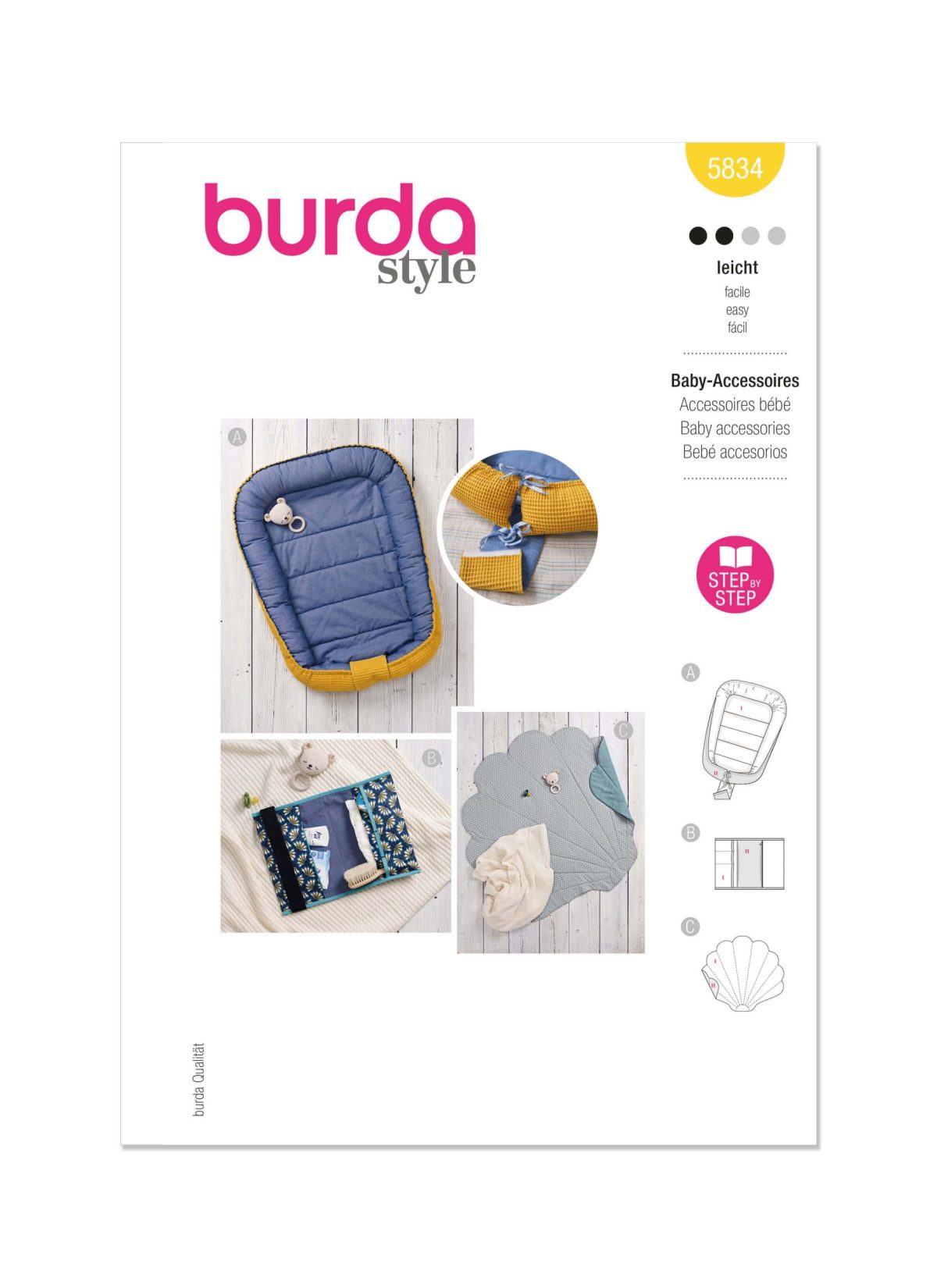 Burda Style Pattern B5834 Baby Accessories