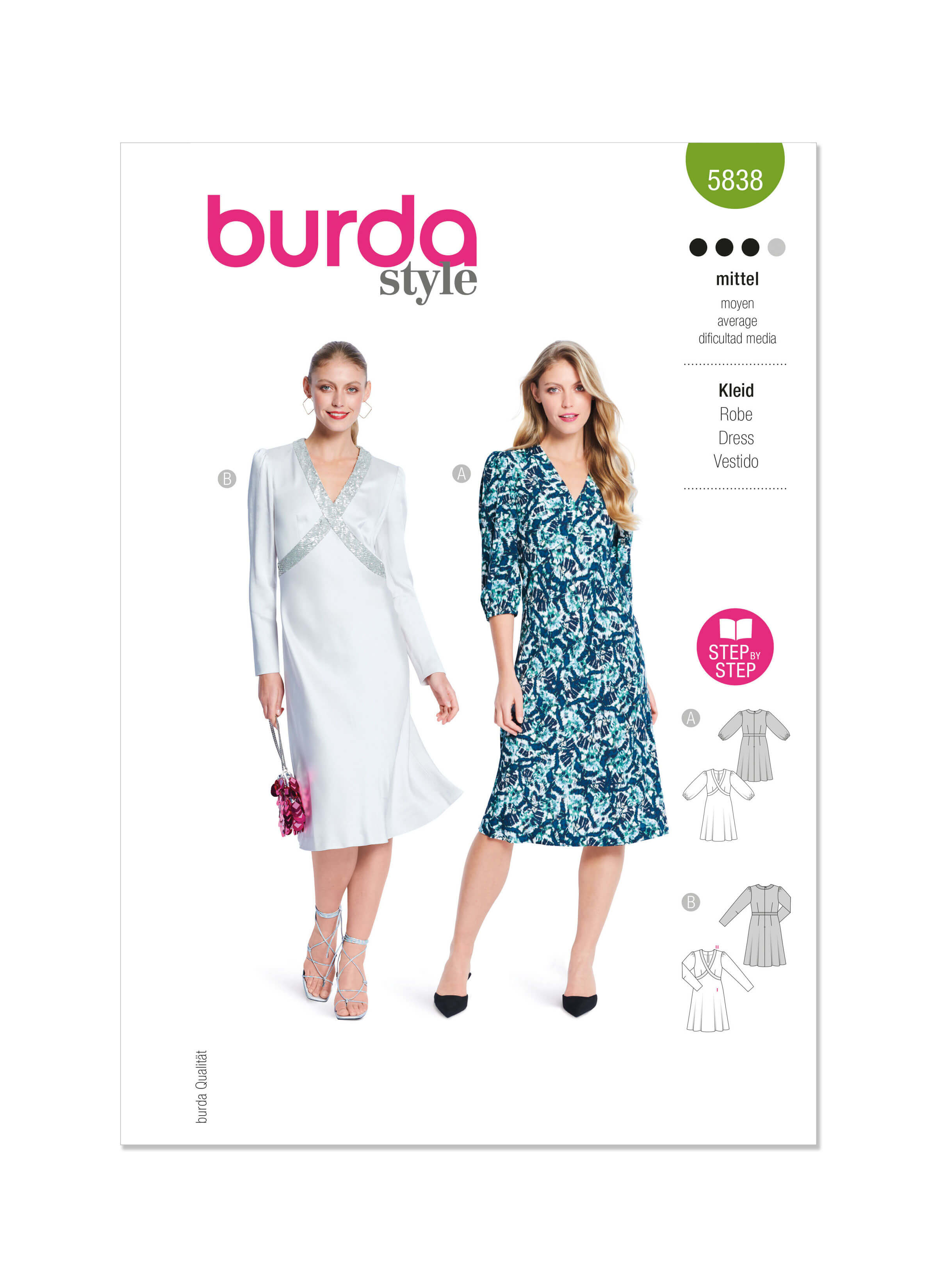 Burda Style Pattern 5838 Misses' Dress