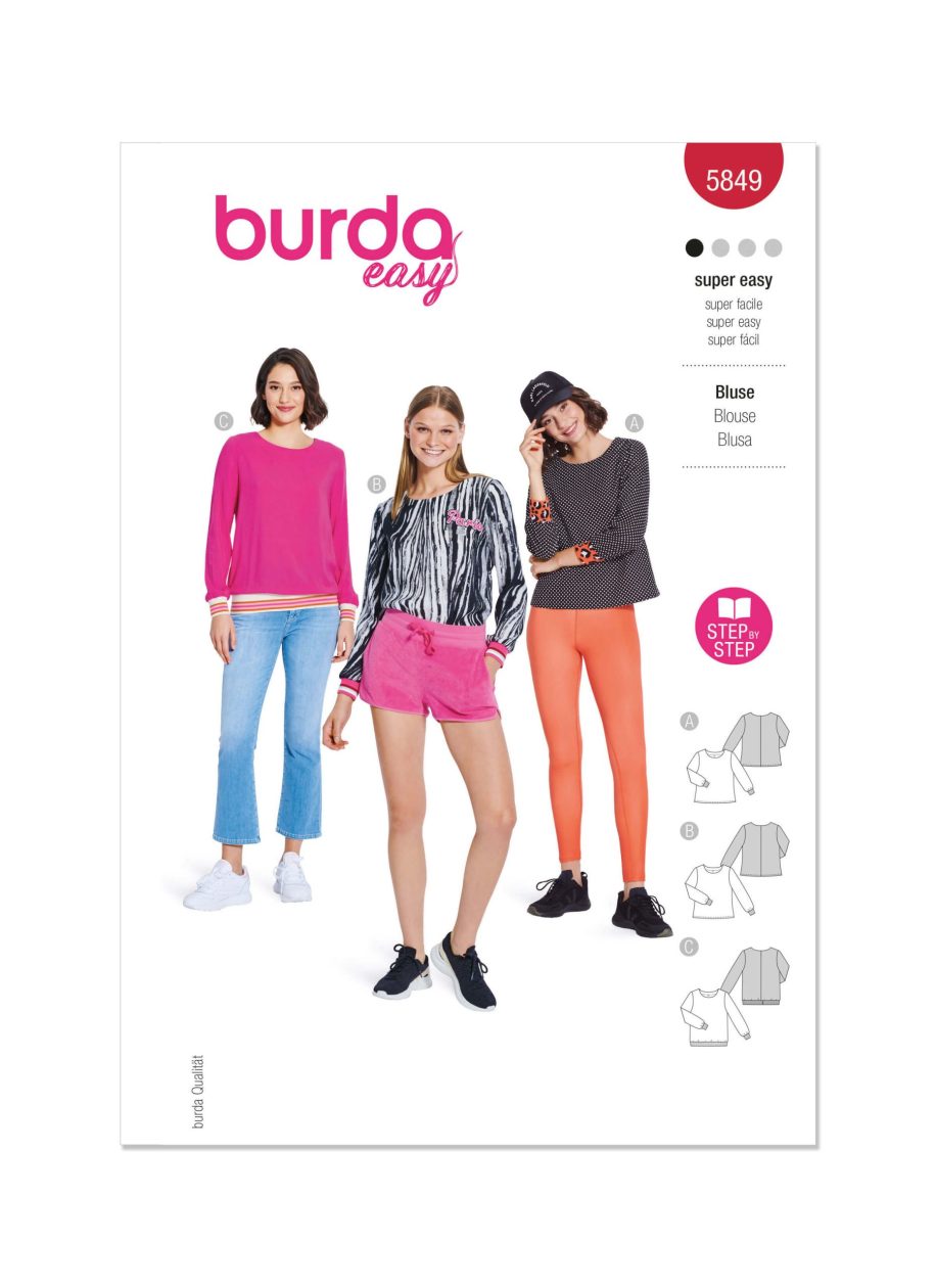 Burda Style Pattern B5849 Misses' Blouse