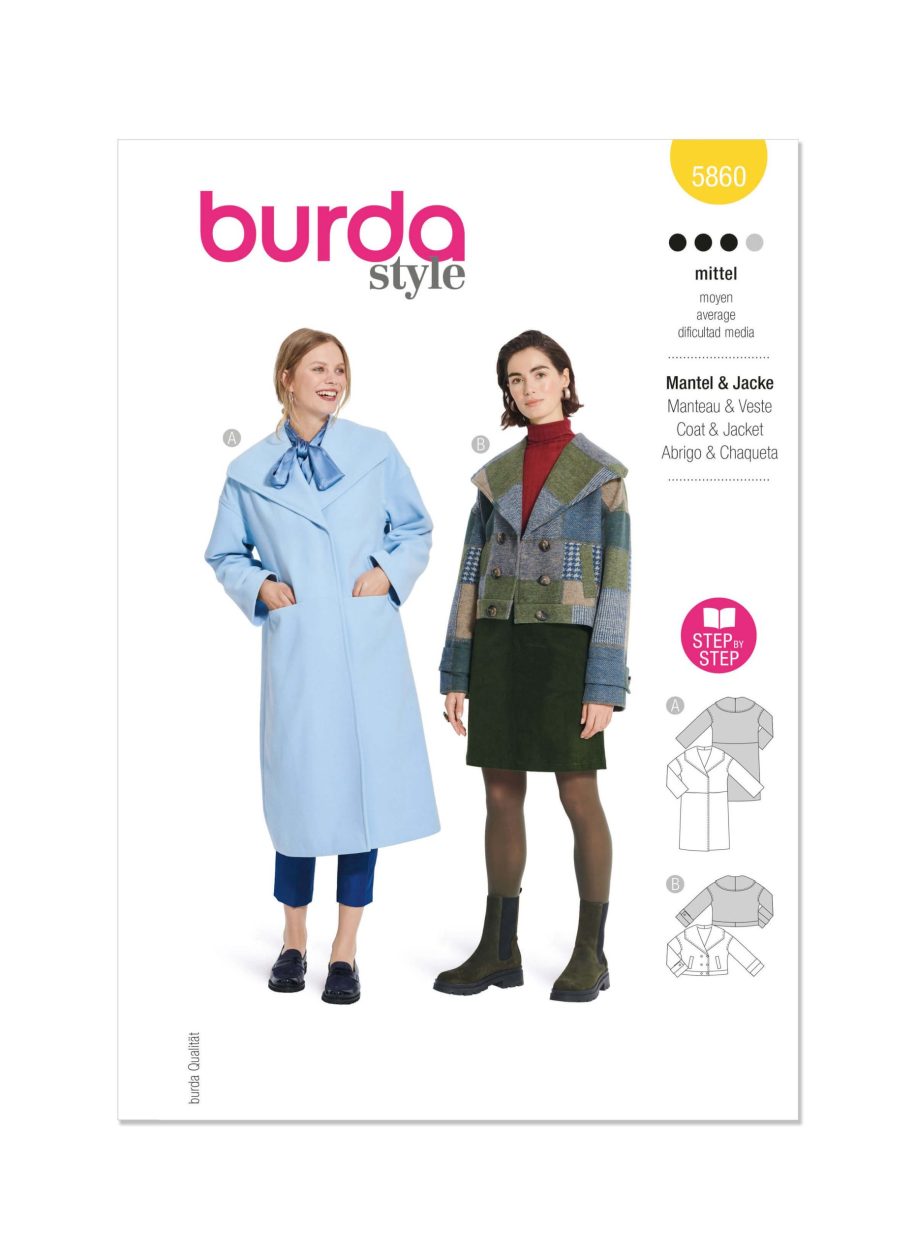 Burda Style Pattern B5860 Misses' Jacket & Coat
