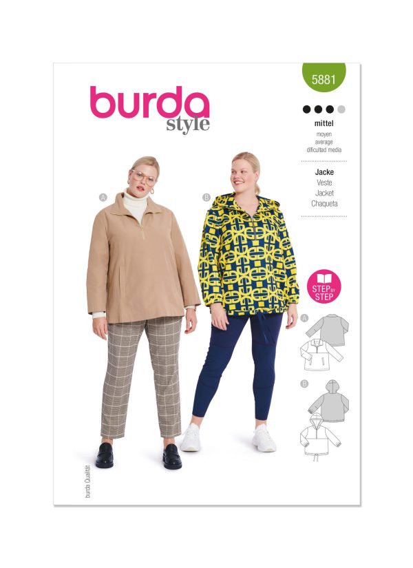 Burda Style Sewing Pattern B5881 Misses' Jacket