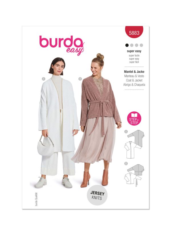 Burda Style Sewing Pattern B5883 Misses' Jacket & Coat