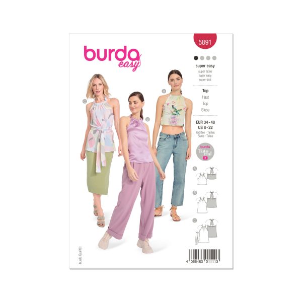 Burda Style Pattern B5891 Misses' Top