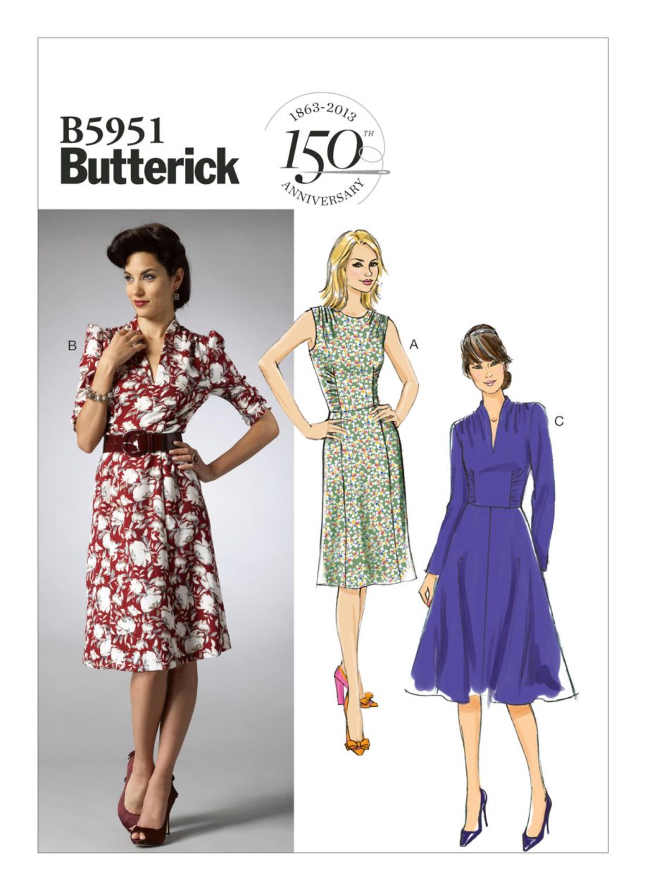 Butterick Sewing Pattern B5951 Misses' Gathered-Detail Dresses