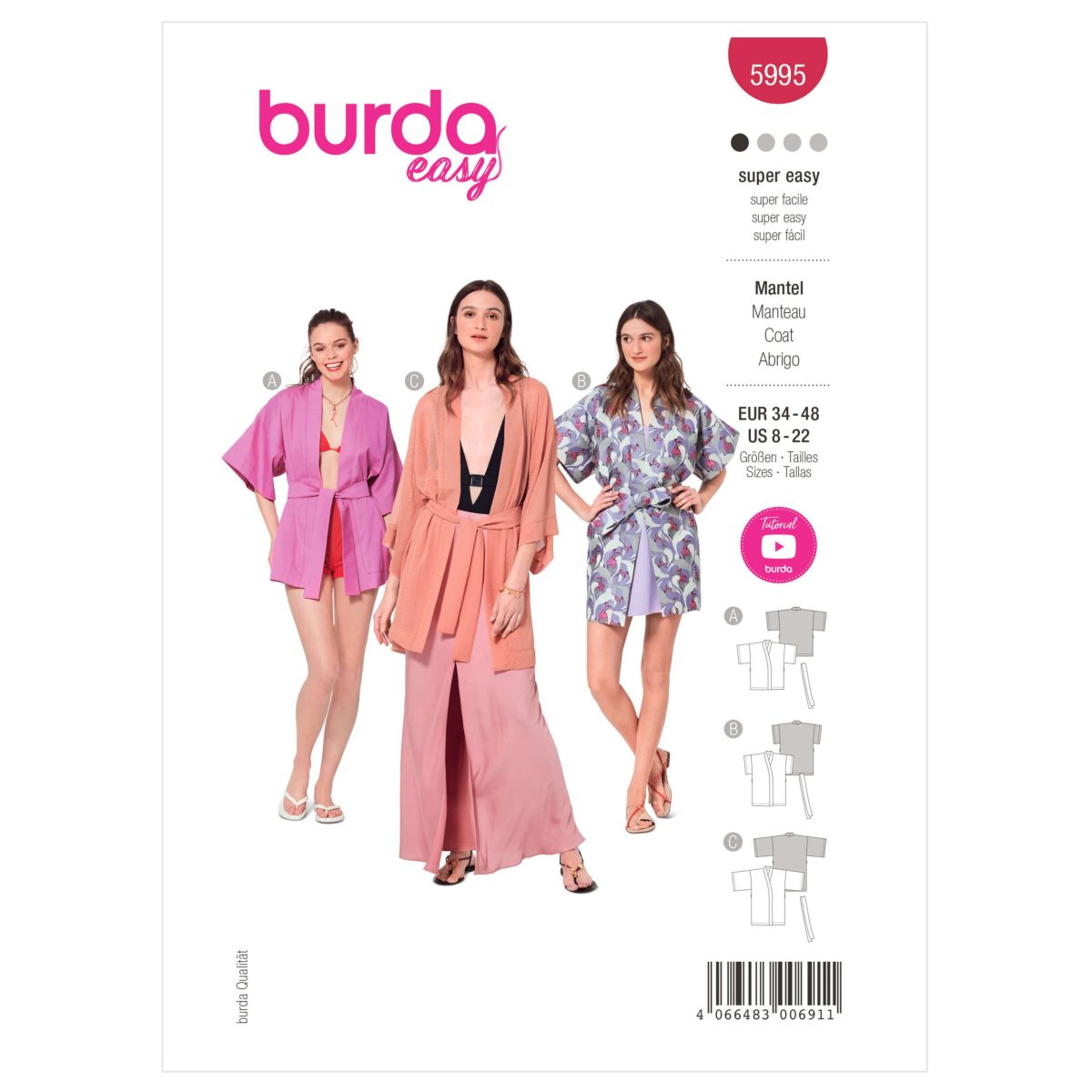 Burda Style Pattern 5995 Misses' Jacket