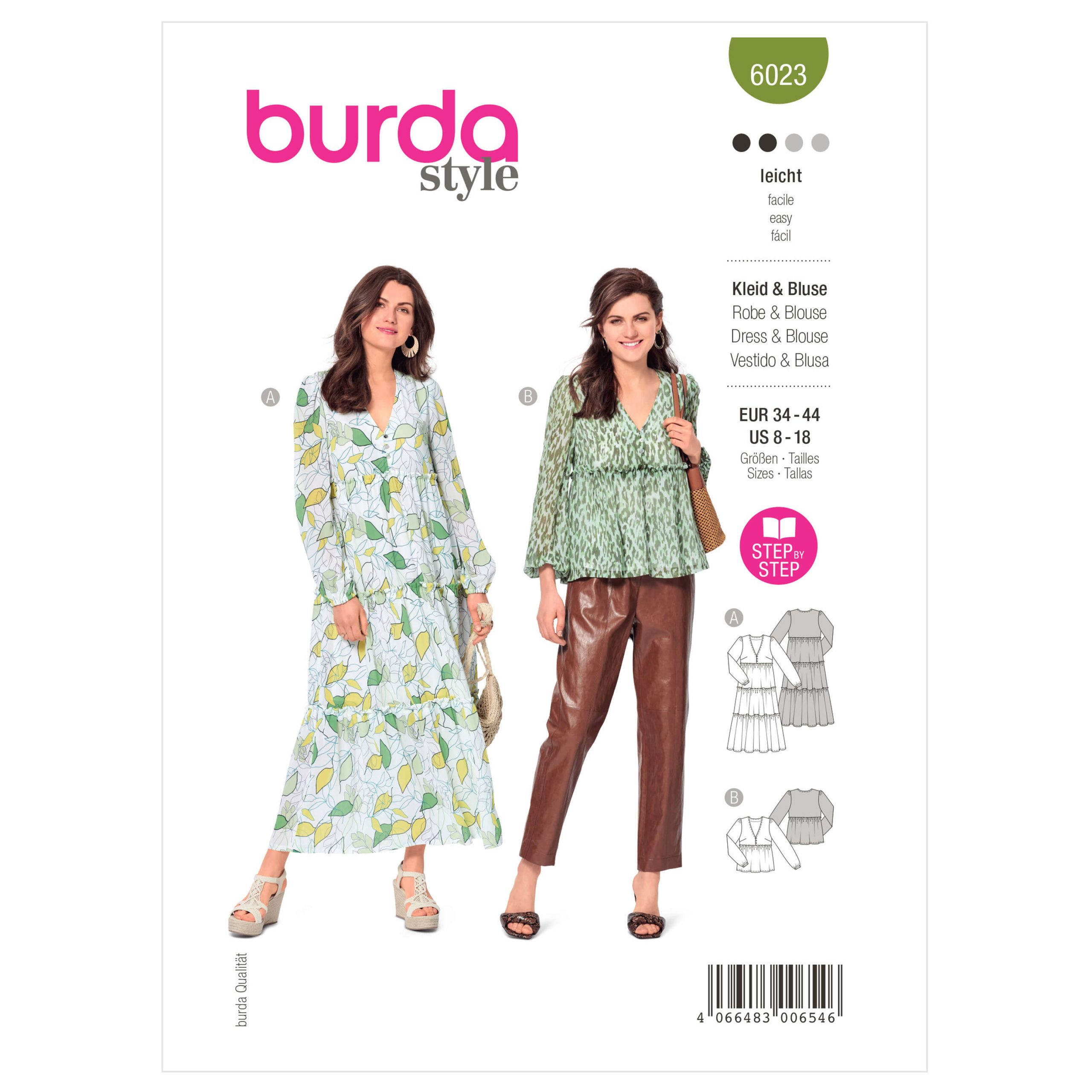 Burda Style Pattern B6023 Misses’ Dress and Blouse
