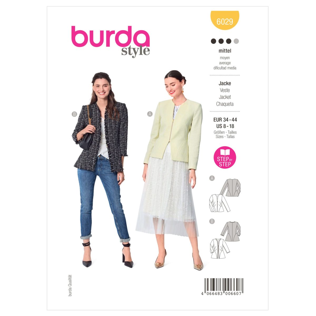 Burda Style Pattern 6029 Misses' Jacket