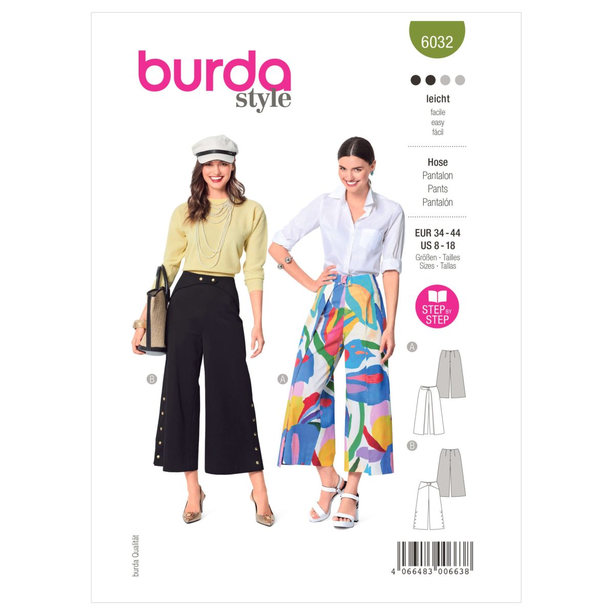 Burda Style Pattern 6032 Misses' Culottes