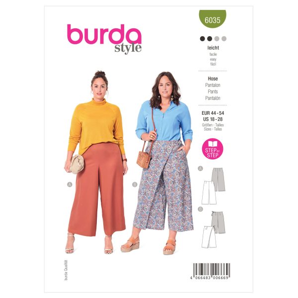 Burda Style Pattern 6035 Misses' Trousers and Culottes