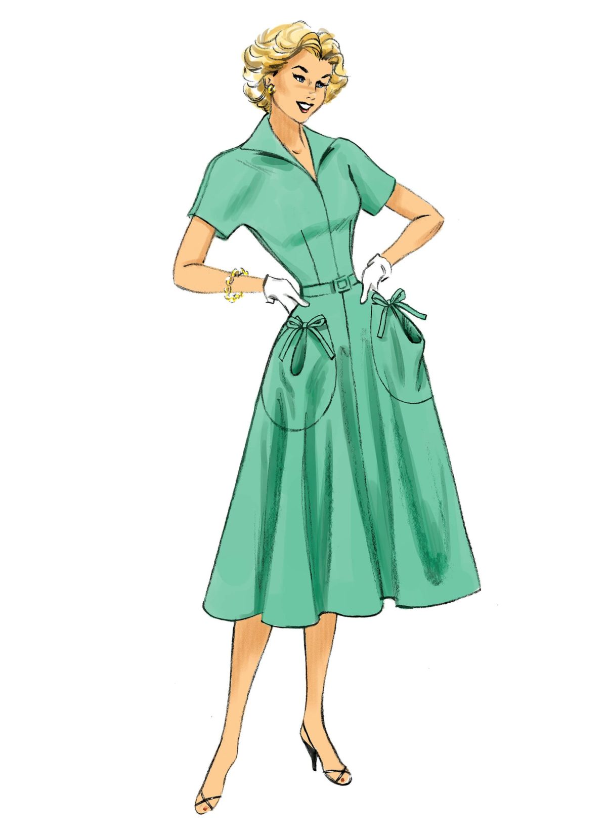 Butterick Sewing Pattern B6055 Misses' Dress and Belt