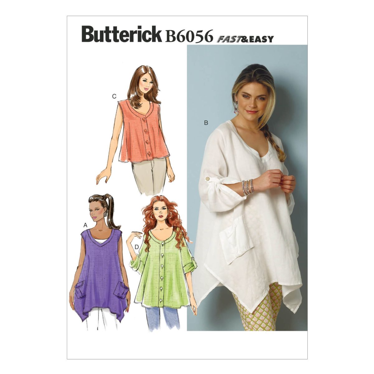 Butterick Sewing Pattern B6056 Misses' Top