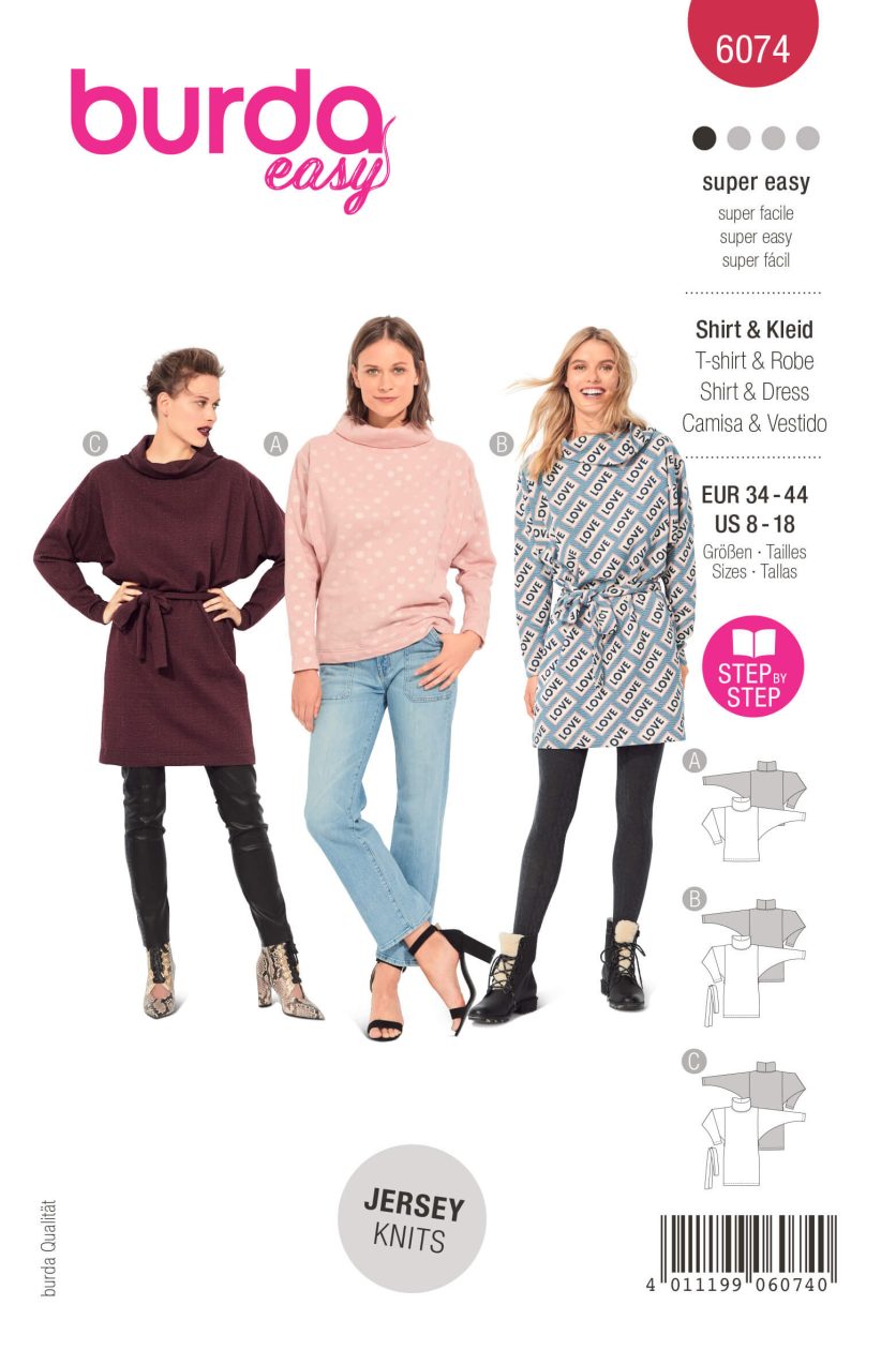 Burda Style Pattern 6074 Misses' Top and Dress