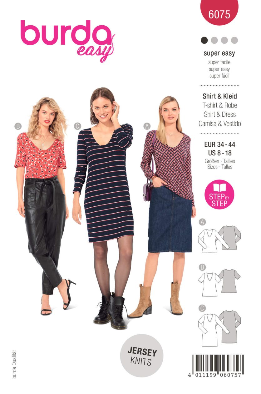 Burda Style Pattern 6075 Misses' Top and Dress
