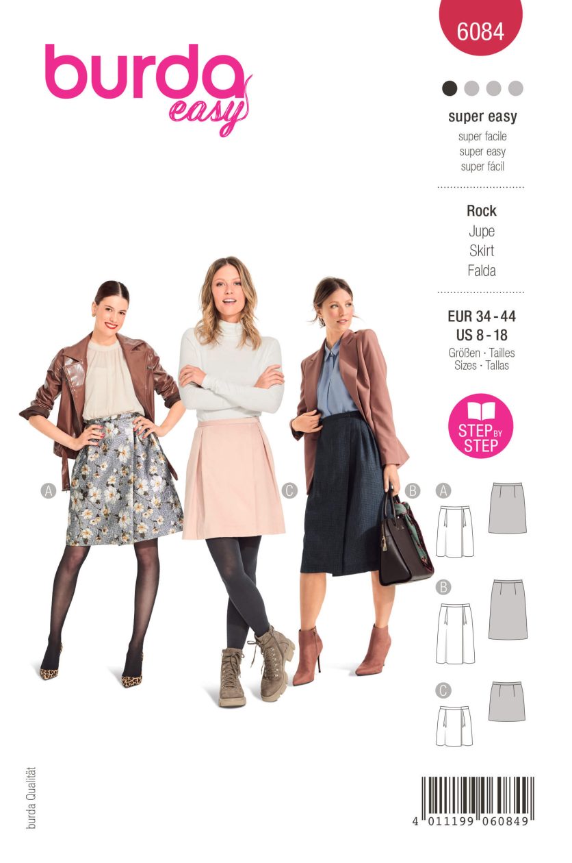 Burda Style Pattern 6084 Misses' Wrap Skirts