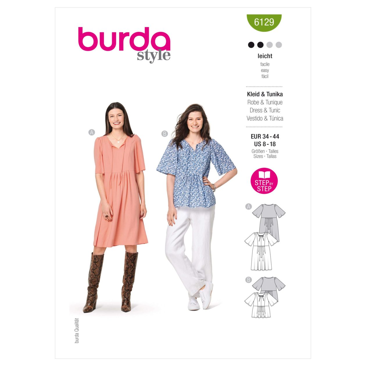Burda Style Pattern 6129 Misses' Dress