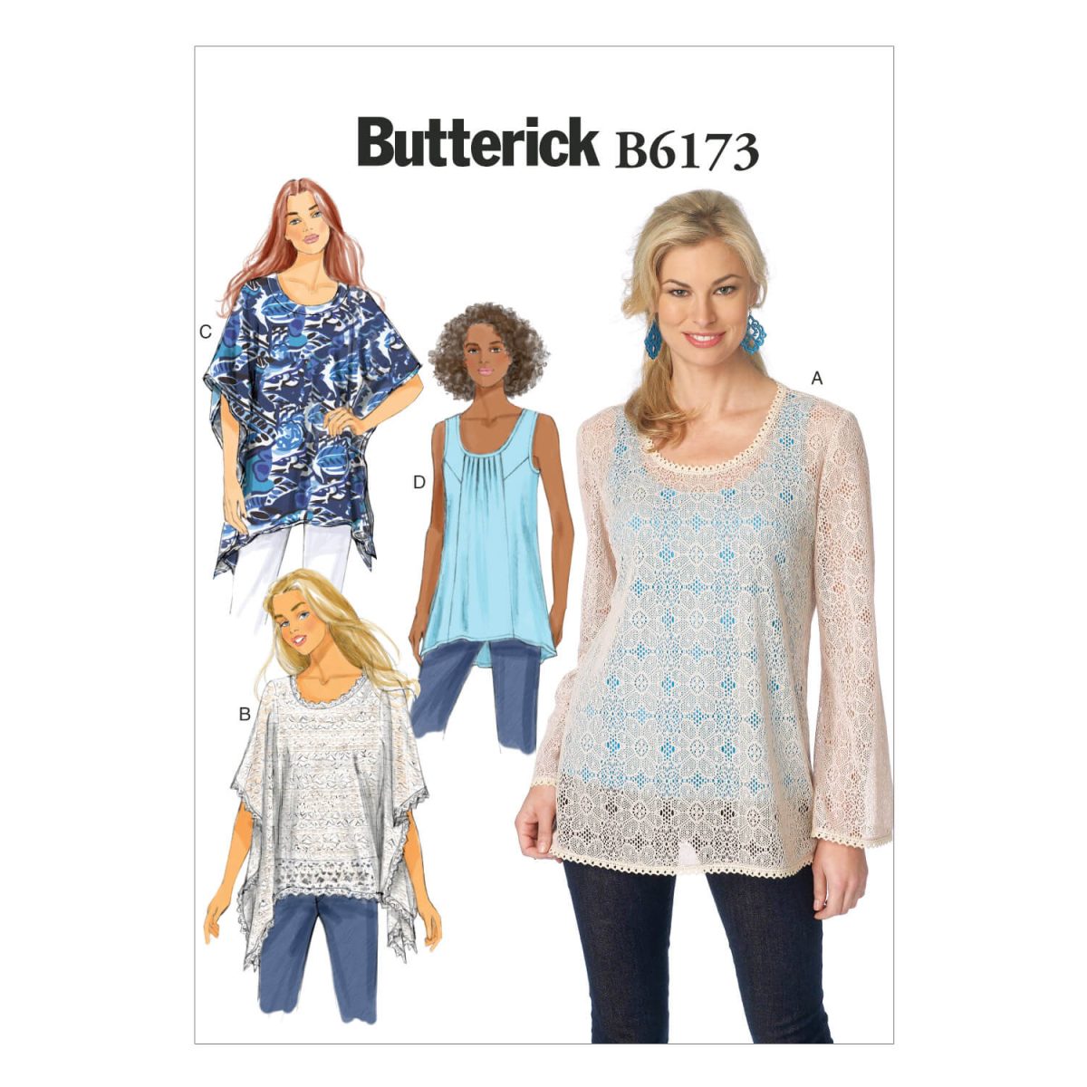 Butterick Sewing Pattern B6173 Misses' Tunic and Top