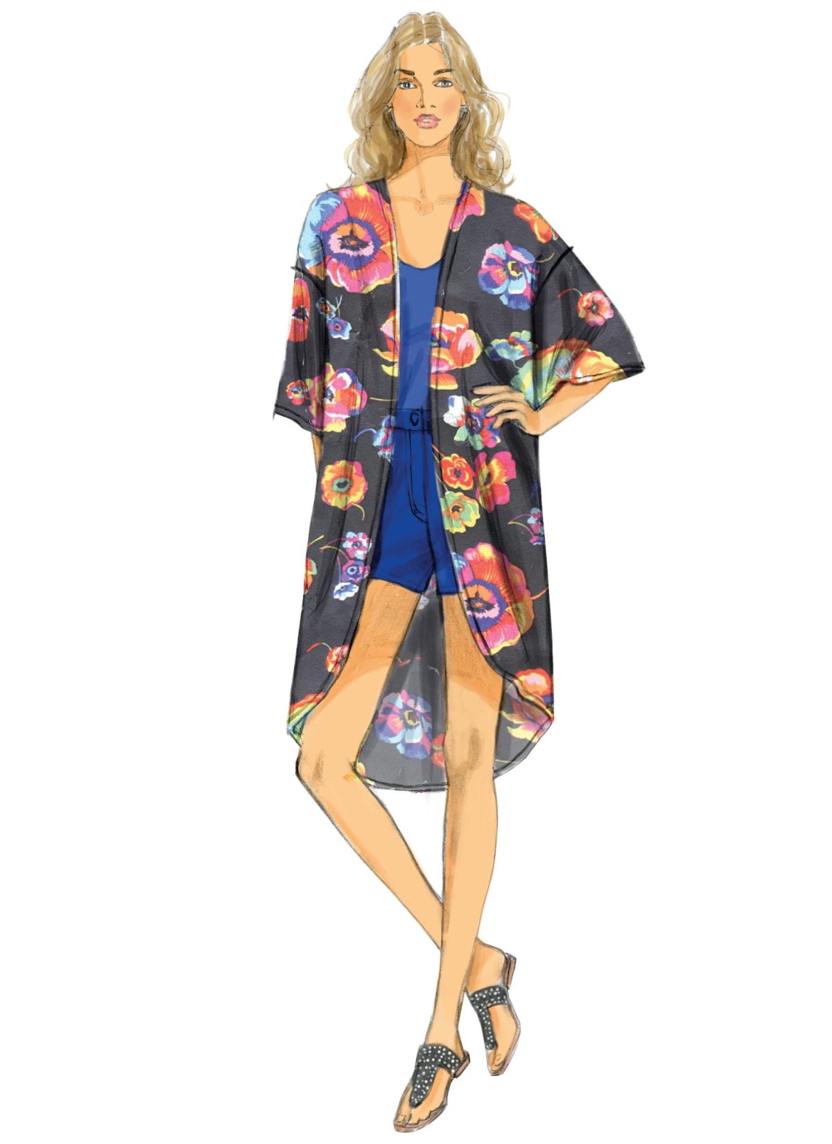 Butterick Sewing Pattern B6176 Misses' Kimono-inspired jacket robe