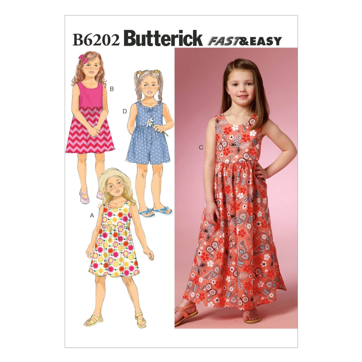 Butterick Sewing Pattern B6202 Children's/Girls' Dress and Culottes