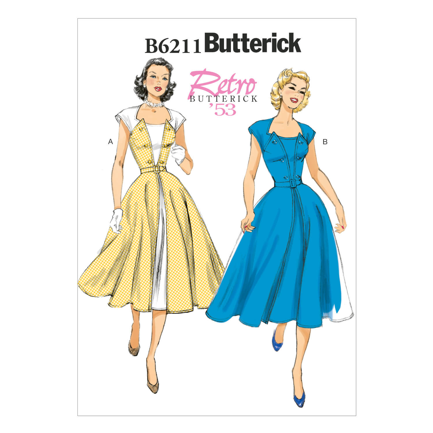 Butterick Sewing Pattern B6211 Misses’ Dress and Belt