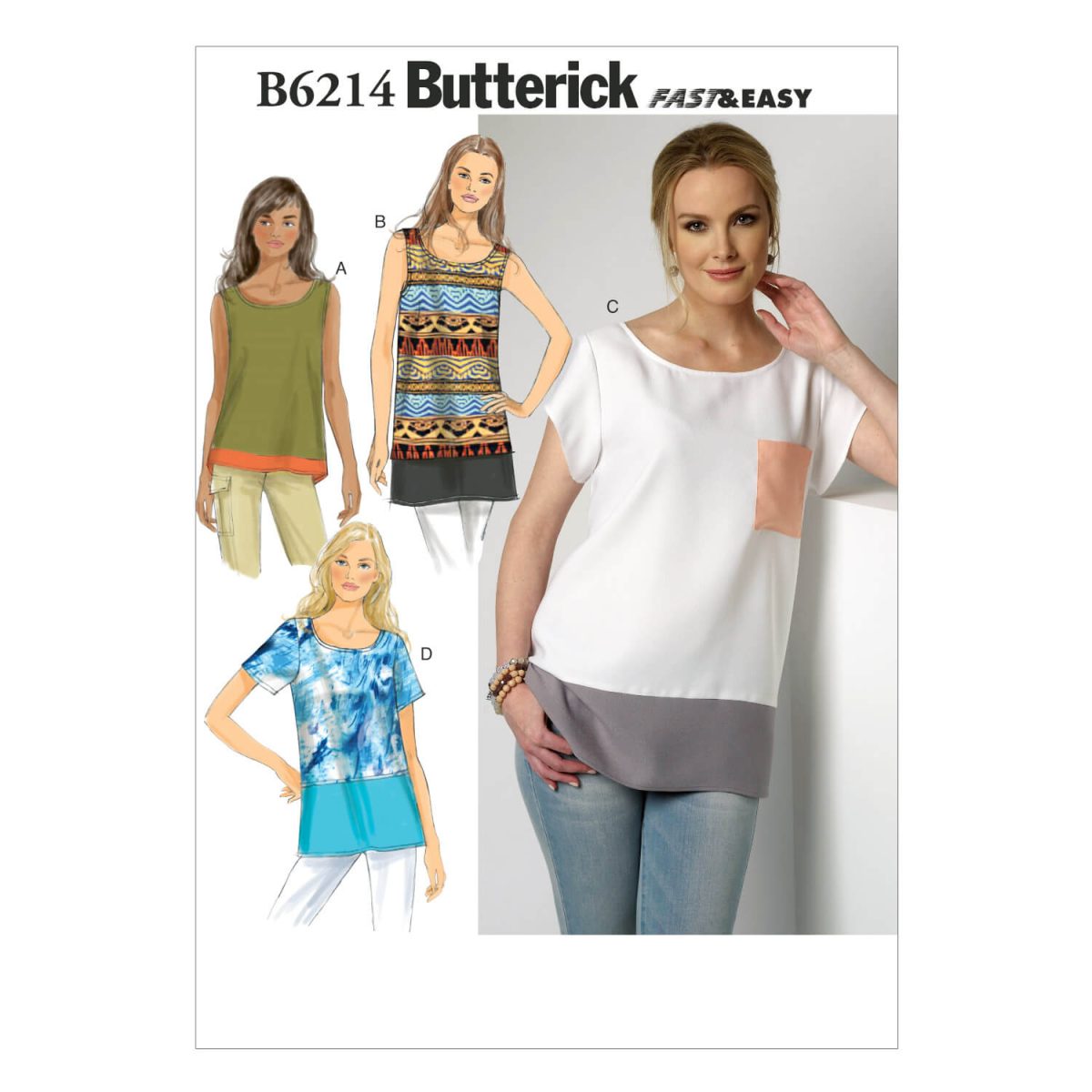 Butterick Sewing Pattern B6214 Misses' Top