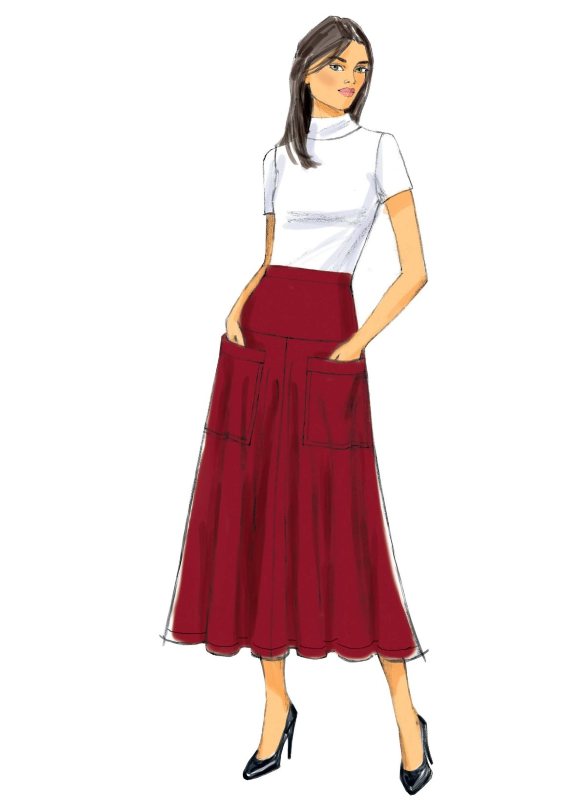 Butterick Sewing Pattern B6249 Misses' Skirt