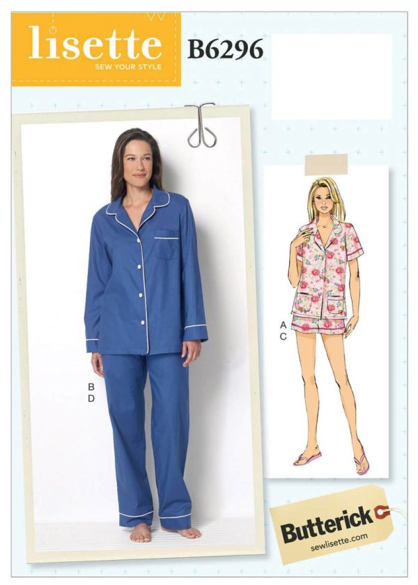 Butterick Sewing Pattern B6296 Lisette Misses' Top, Shorts and Trousers