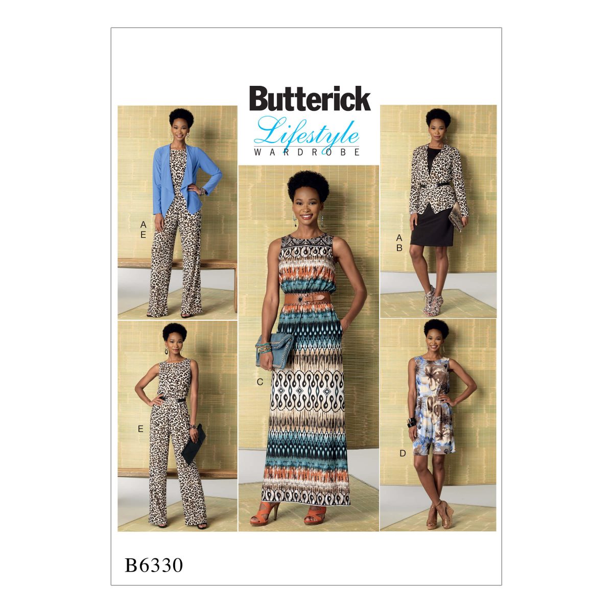 Butterick Sewing Pattern B6330 Misses' Jacket, Elastic-Waist Dress, Romper and Jumpsuit