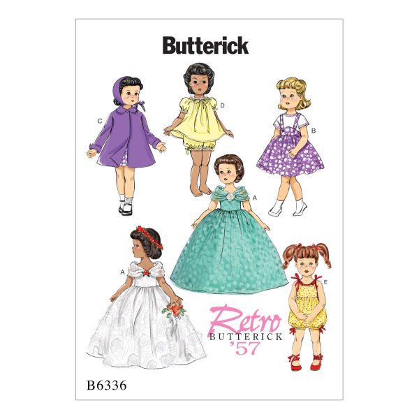 Butterick Sewing Pattern B6336 Retro Outfits for 18" Doll