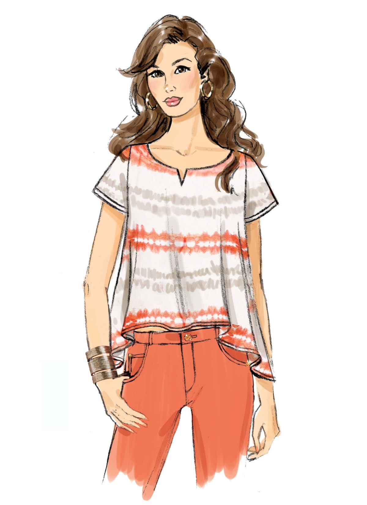 Butterick Sewing Pattern B6355 Misses' Overlay, Cold Shoulder or Notch-Neck Tops