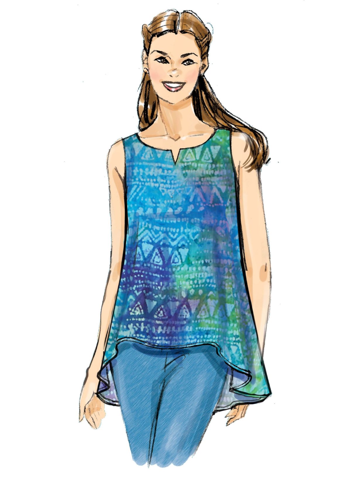 Butterick Sewing Pattern B6355 Misses' Overlay, Cold Shoulder or Notch-Neck Tops